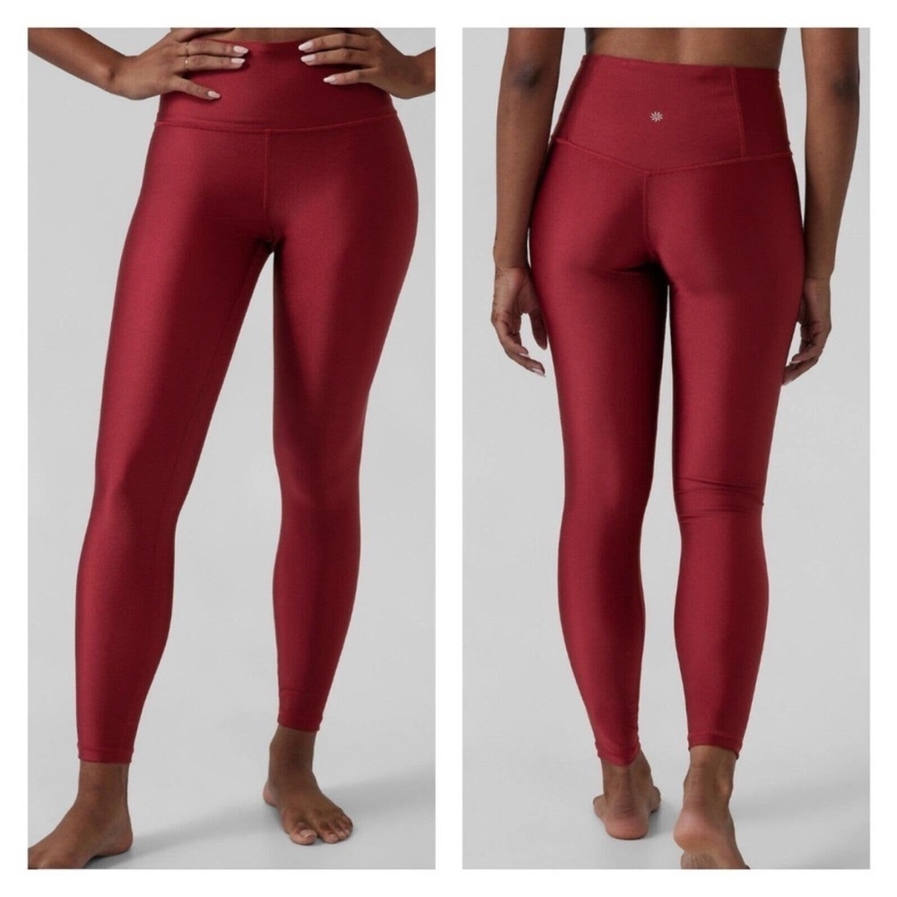Athleta Elation Shine Tight Decadent Red High Rise Leggings